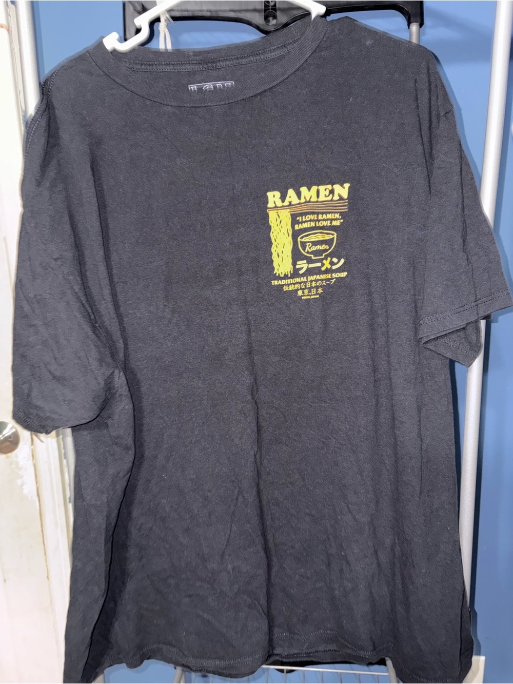 Unbranded Black Short-Sleeve Ramen Graphic Tee
